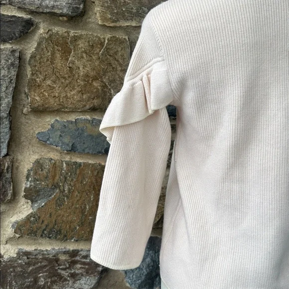 Tory Burch Ashley Ruffled Bell Sleeves Pullover Sweater size small - Picture 8 of 10